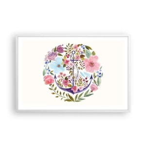 Plakat w białej ramie - Dobry sen żeglarza - 91x61 cm