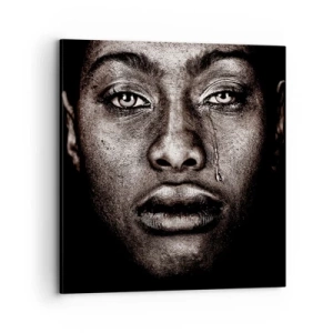 Obraz na płótnie - Jedna łza - 70x70 cm