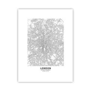 Plakat - Mapa londyńskiego labiryntu - 30x40 cm