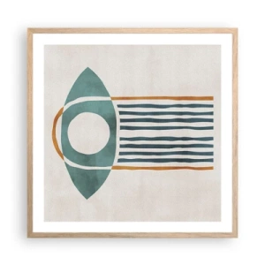 Plakat w ramie jasny dąb - Znaki i rytuały - 60x60 cm