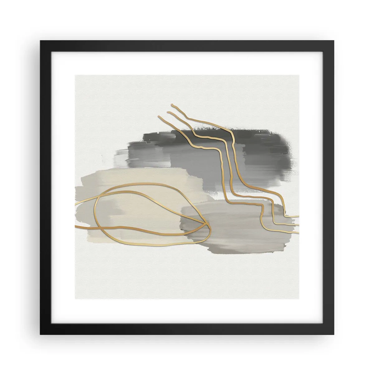 Plakat w czarnej ramie - Trwanie i ruch - 40x40 cm