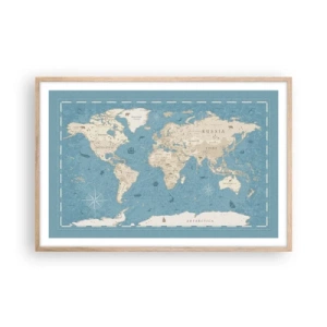 Plakat w ramie jasny dąb - Świat w zasięgu ręki - 91x61 cm