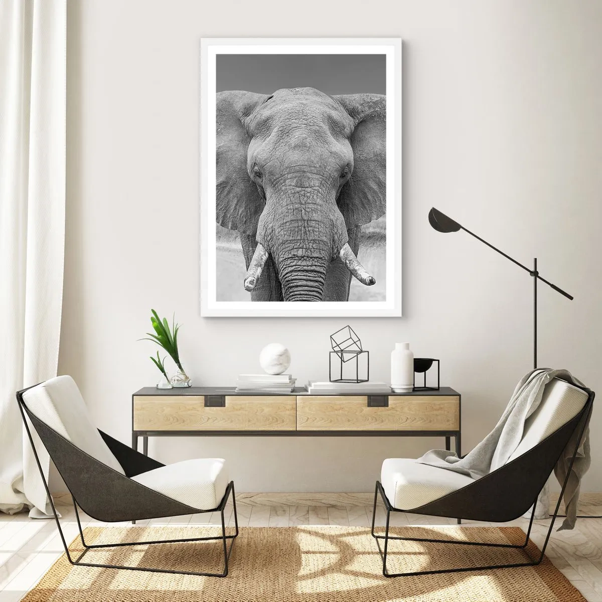 Plakat w białej ramie - Witaj w moim świecie - 30x40 cm
