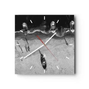 Zegar ścienny - Jeszcze na brzegu… - 40x40 cm