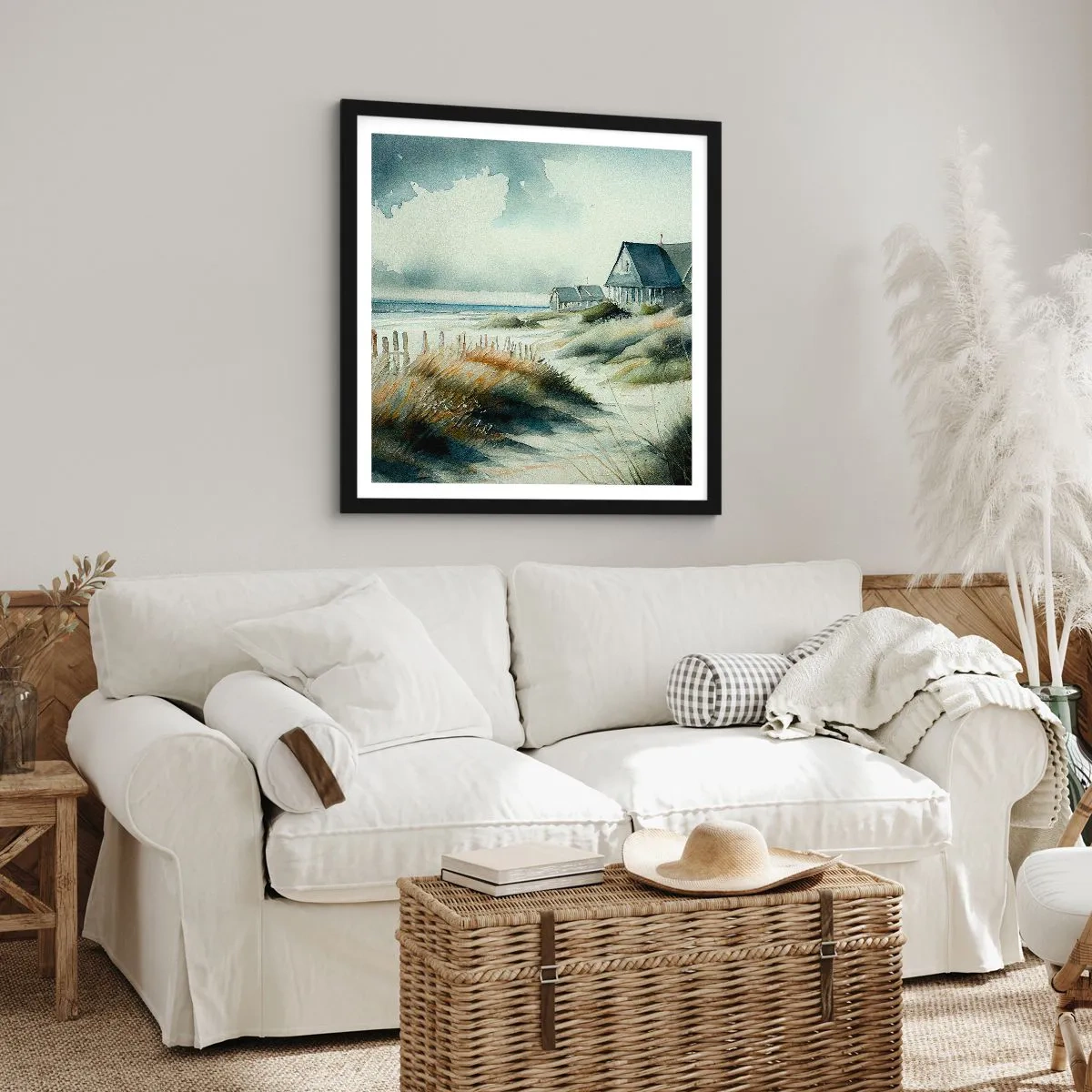 Plakat w czarnej ramie - Z dala od zgiełku - 60x60 cm