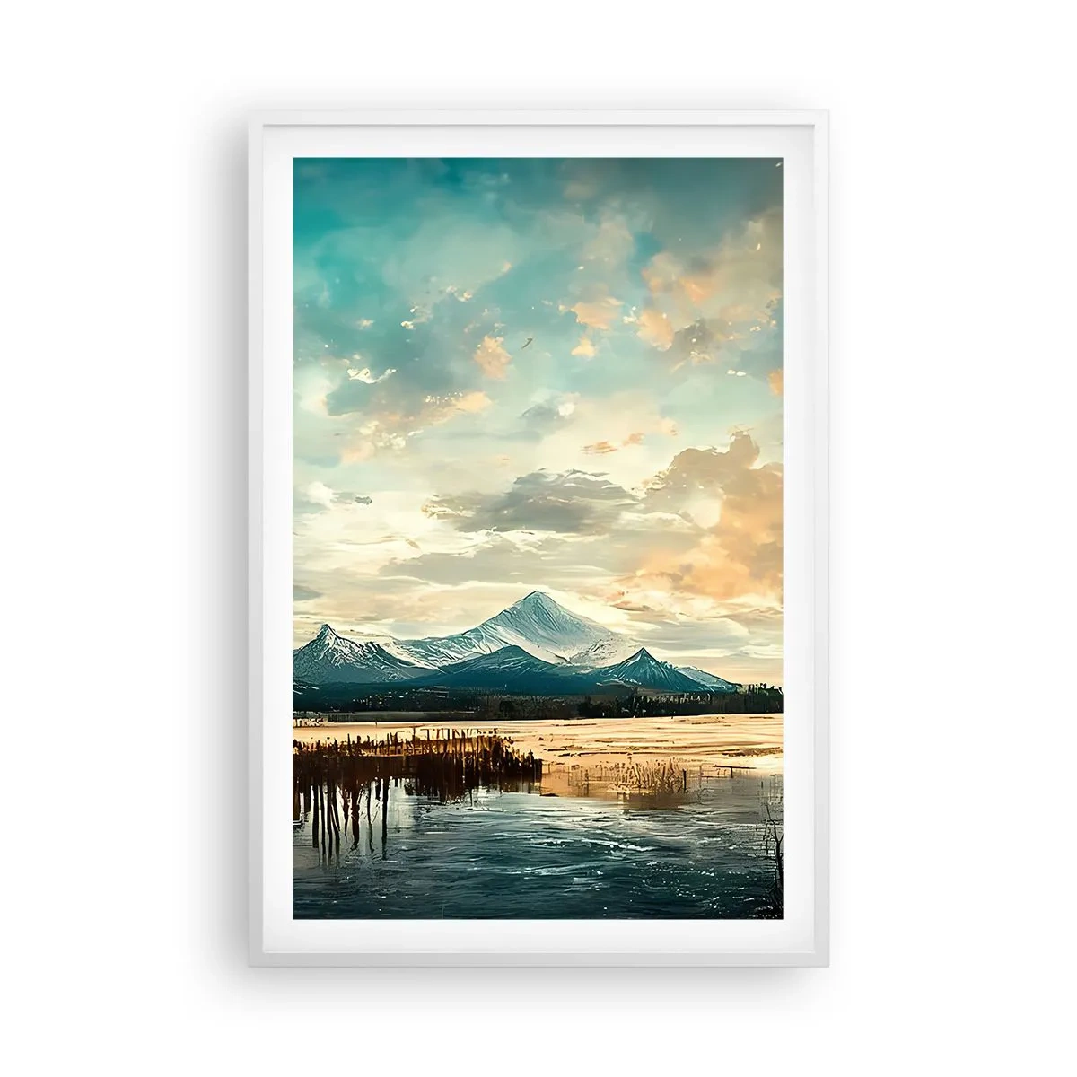 Plakat w białej ramie - Pod opieką nieba - 61x91 cm