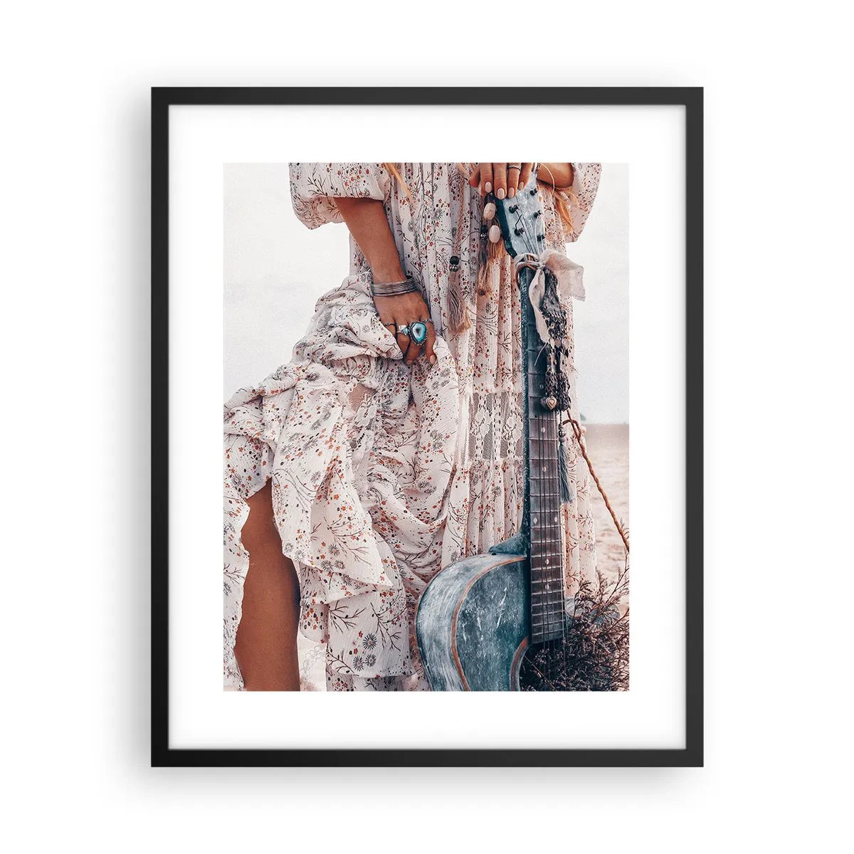 Plakat w czarnej ramie - Dzieci kwiaty w drodze - 40x50 cm