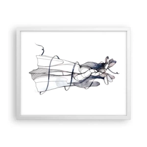 Plakat w białej ramie - Studium dotyku - 50x40 cm