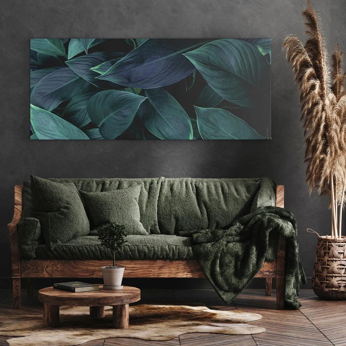 Obraz na płótnie - Zieleń sama w sobie - 100x40 cm