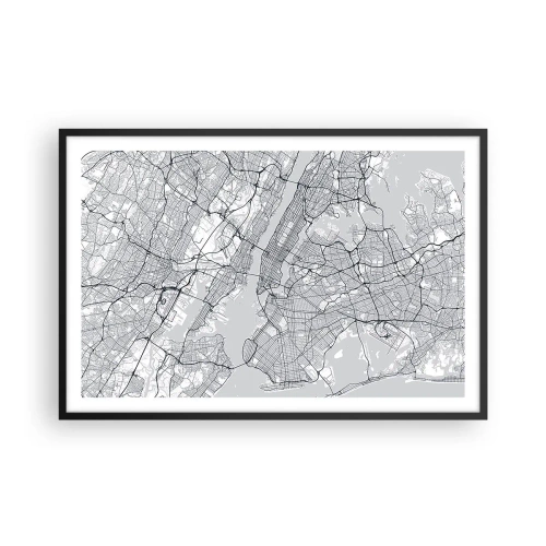 Plakat w czarnej ramie - Anatomia metropolii - 91x61 cm