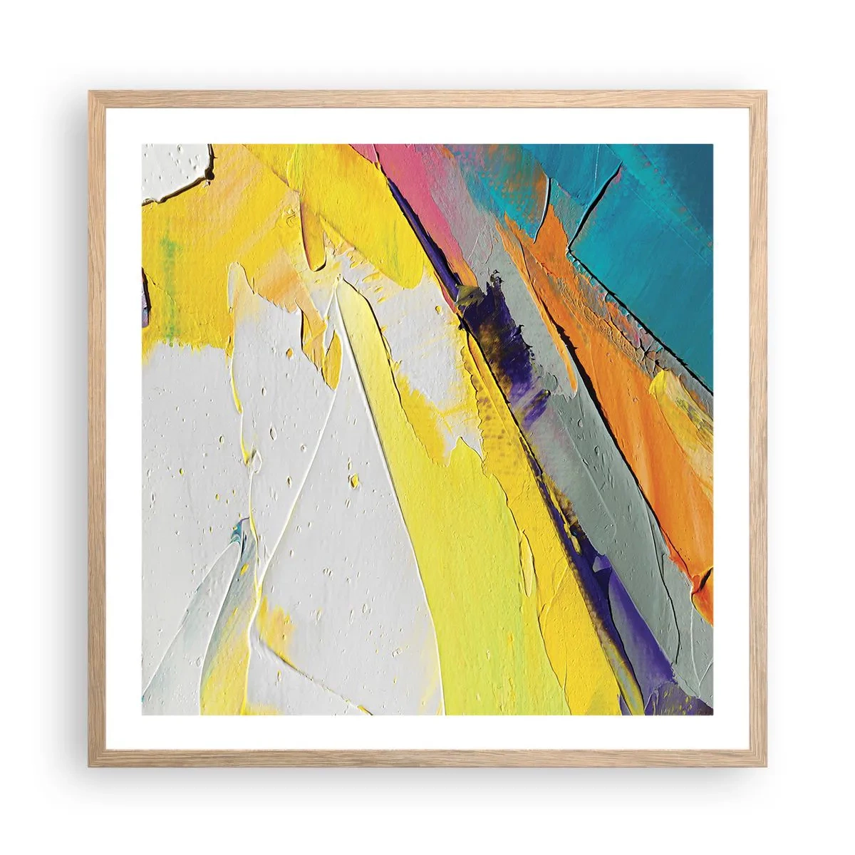 Plakat w ramie jasny dąb - Anatomia światła - 60x60 cm