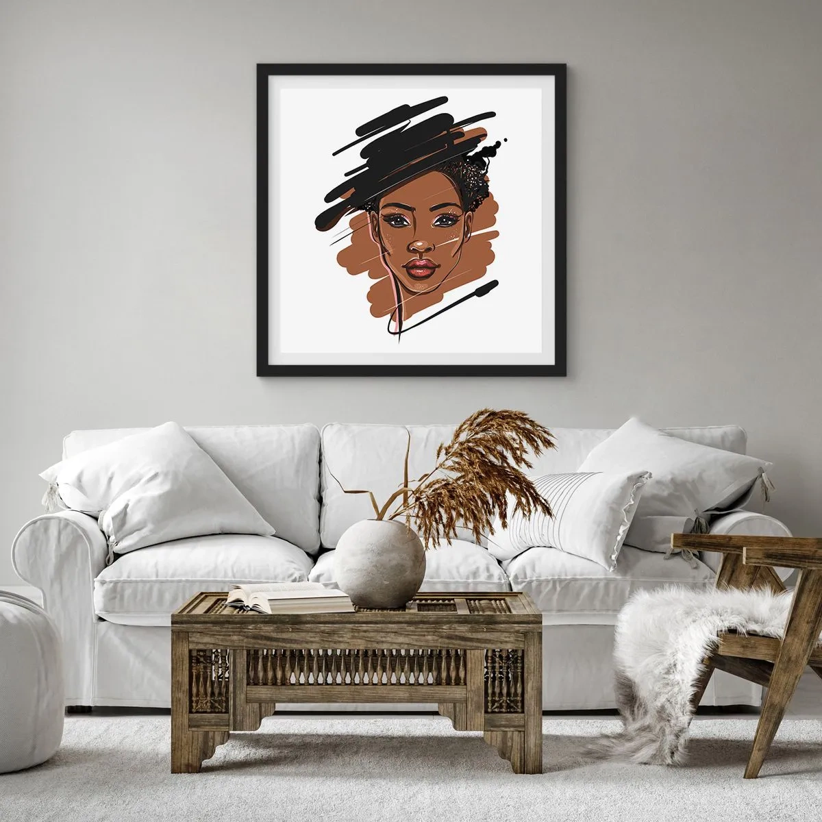 Plakat w czarnej ramie - Słodka jak czekolada - 40x40 cm