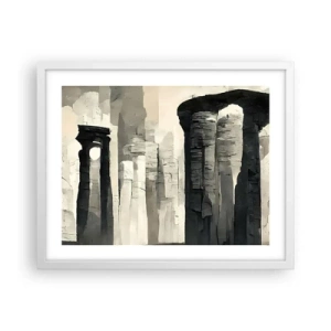 Plakat w białej ramie - Majestat antyku - 50x40 cm