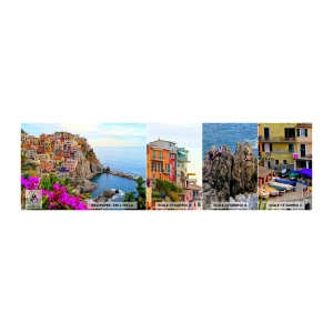 Fototapeta Próbka Samoprzylepna Deluxe Sticker - Śmiejące się miasto - Krajobraz, Manarola, Włochy - 100x30 cm