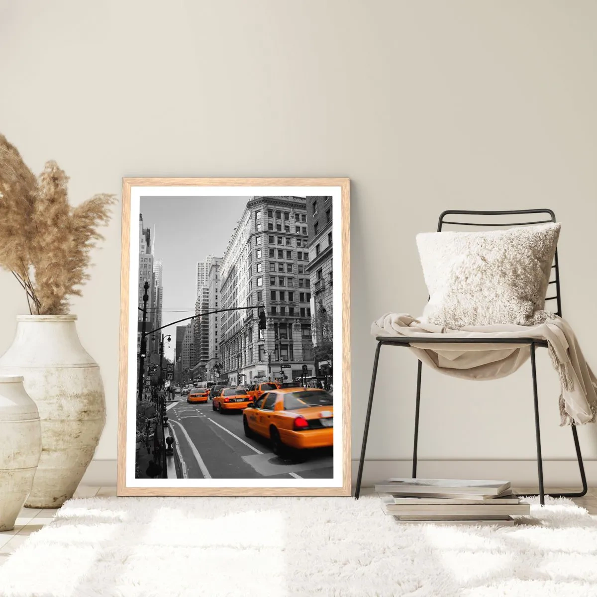 Plakat w ramie jasny dąb - Słońca wielkiego miasta - 30x40 cm