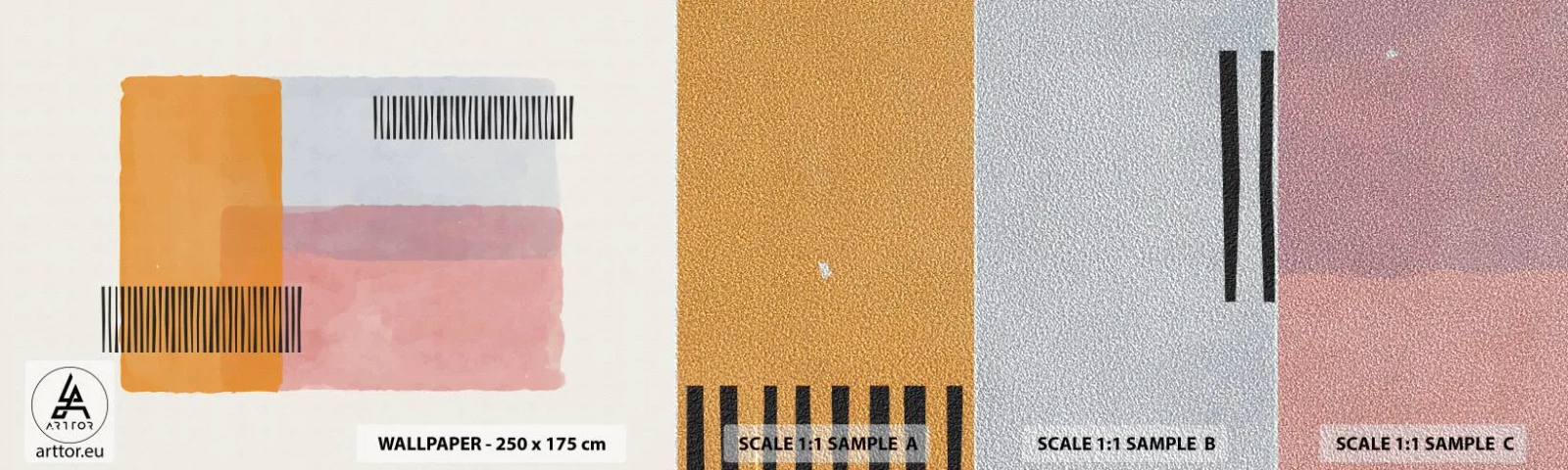 Fototapeta Próbka Premium Sand - Z kąta w kąt - Abstrakcja, Sztuka, Minimalizm - 100x30 cm