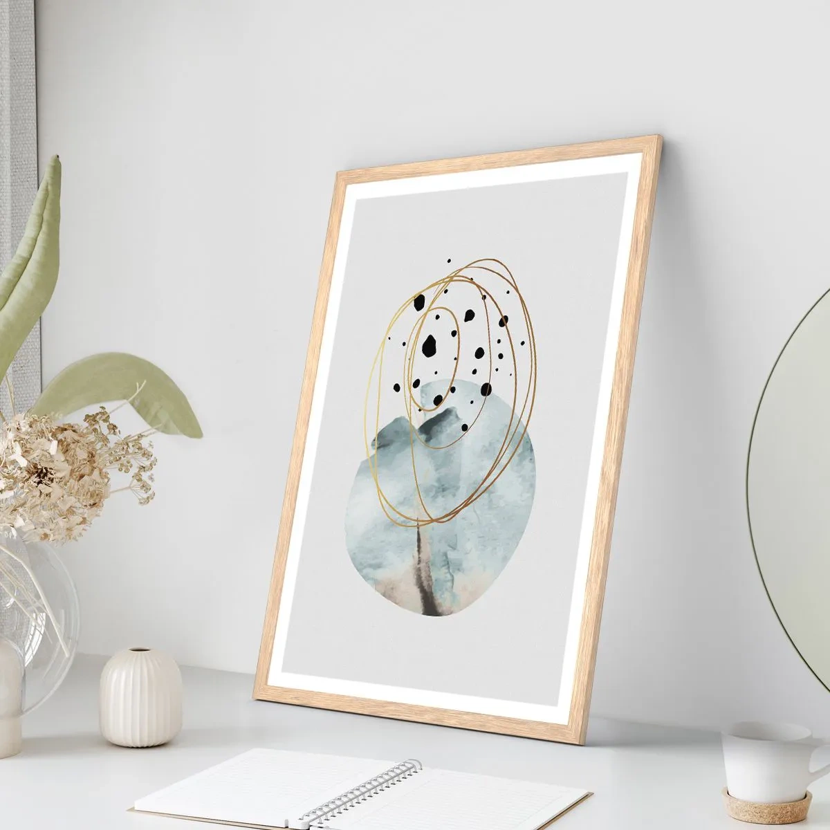 Plakat w ramie jasny dąb - W objęciach przestrzeni - 50x70 cm