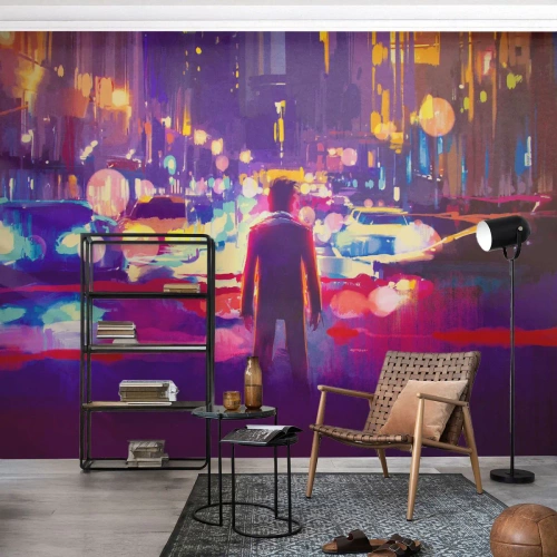 Fototapeta Premium Canvas - Zanurzony w świetle - Miasto, Mężczyzna, Nowy Jork - 500x350 cm