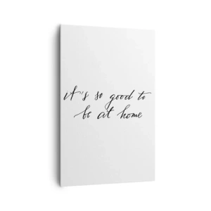 Obraz na płótnie - Napis w kaligraficznym stylu na białym tle - 80x120cm - Cała prawda - Nowoczesna dekoracja ścienna do salonu i sypialni ARTTOR