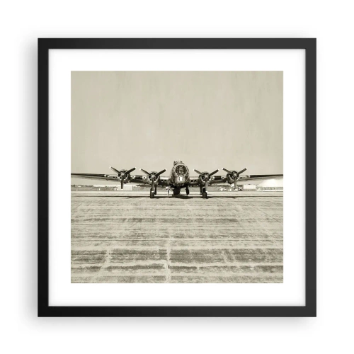 Plakat w czarnej ramie - Jak zawsze gotowy - 40x40 cm