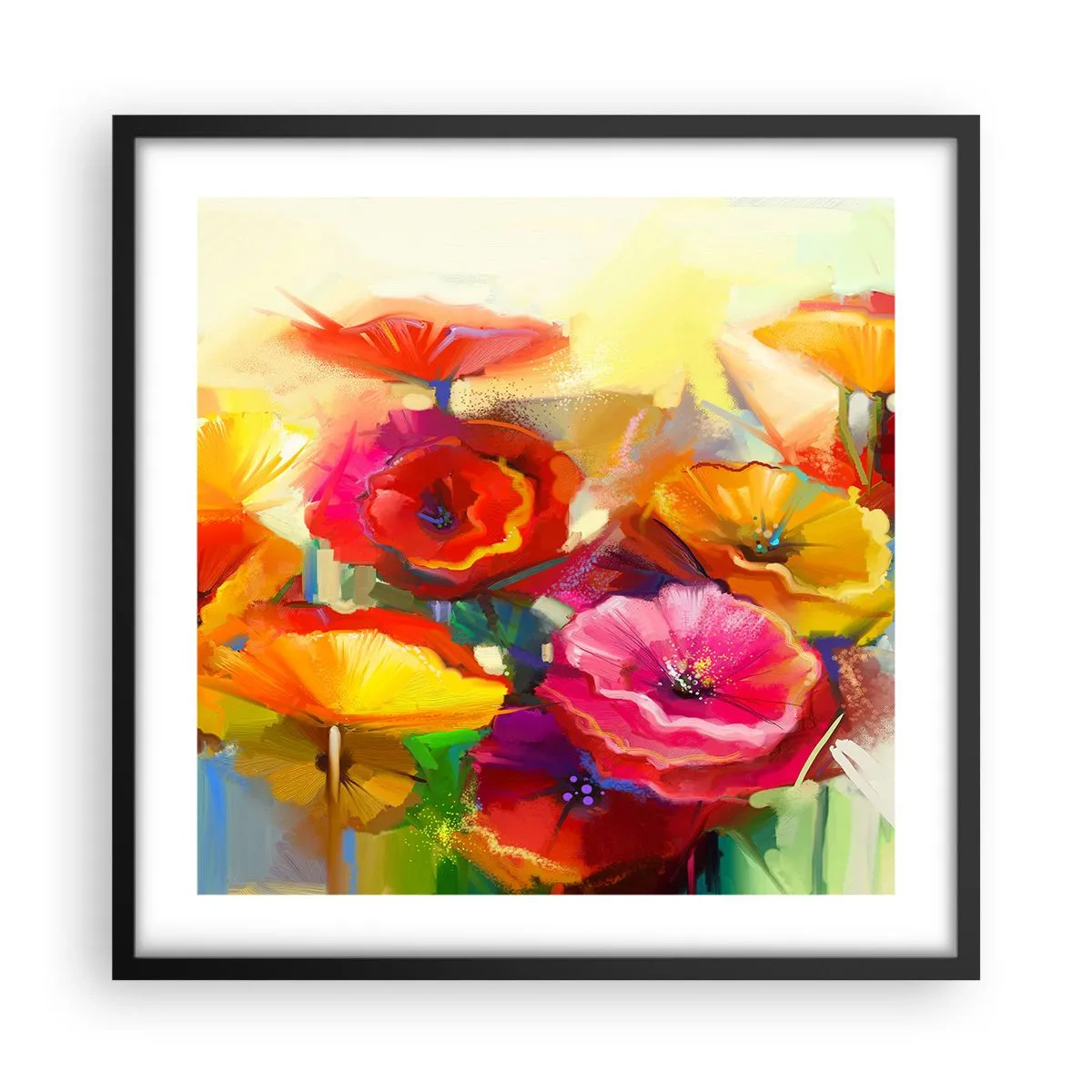 Plakat w czarnej ramie - Nie tylko czerwone - 50x50 cm