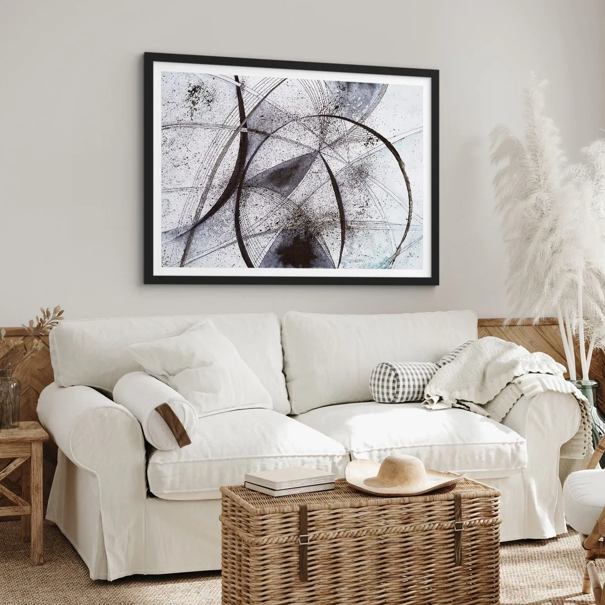 Plakat w czarnej ramie - Futurystyczna fantazja - 50x40 cm