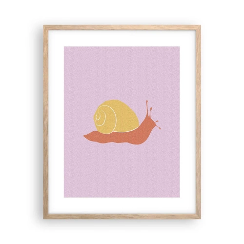 Plakat w ramie jasny dąb - Nie ma pośpiechu - 40x50 cm