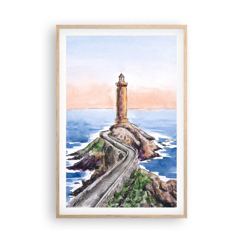 Plakat w ramie jasny dąb - Zwrócona ku morzu - 61x91 cm