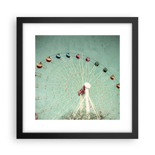 Plakat w czarnej ramie - Zapraszamy do zabawy - 30x30 cm