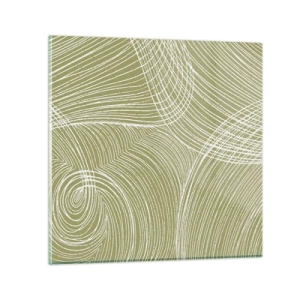 Obraz na szkle - Abstrakcja misterna w bieli - 30x30 cm