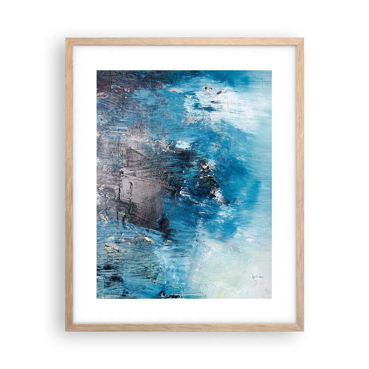 Plakat w ramie jasny dąb - Błękitna rapsodia - 40x50 cm