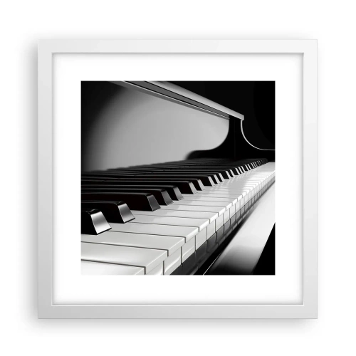 Plakat w białej ramie - Harmonia kształtów i barw - 30x30 cm