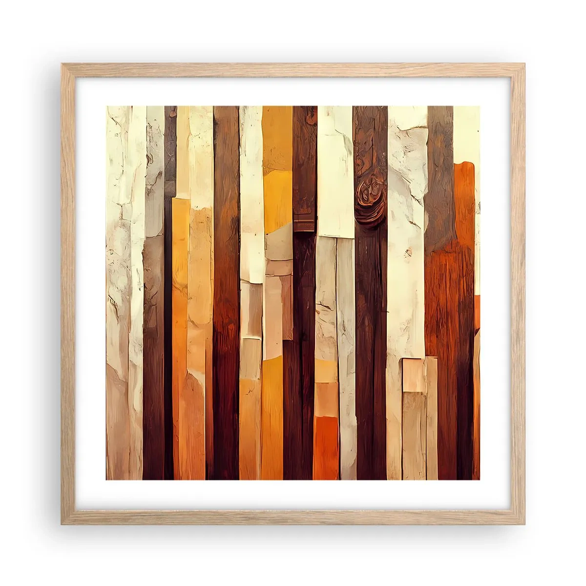 Plakat w ramie jasny dąb - Hymn leśnych drzew - 50x50 cm