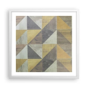 Plakat w białej ramie - Pod kątem trójkąta - 50x50 cm