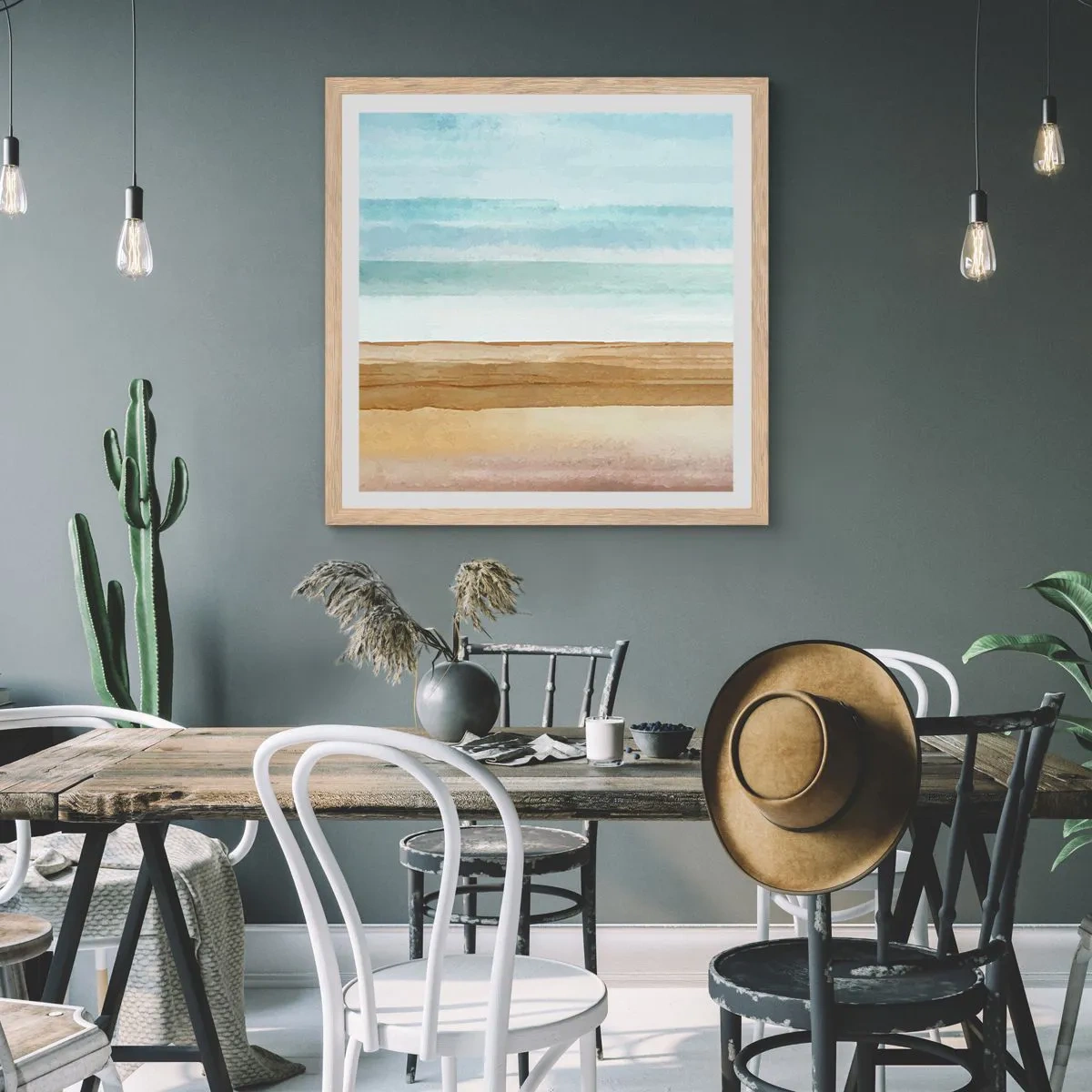 Plakat w ramie jasny dąb - Ukojenie - 30x30 cm