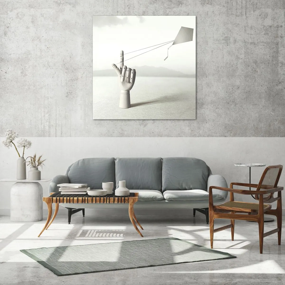 Obraz na szkle - Próba sił - 70x70 cm