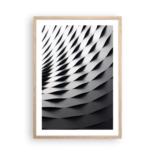 Plakat w ramie jasny dąb - Na powierzchni fal - 50x70 cm