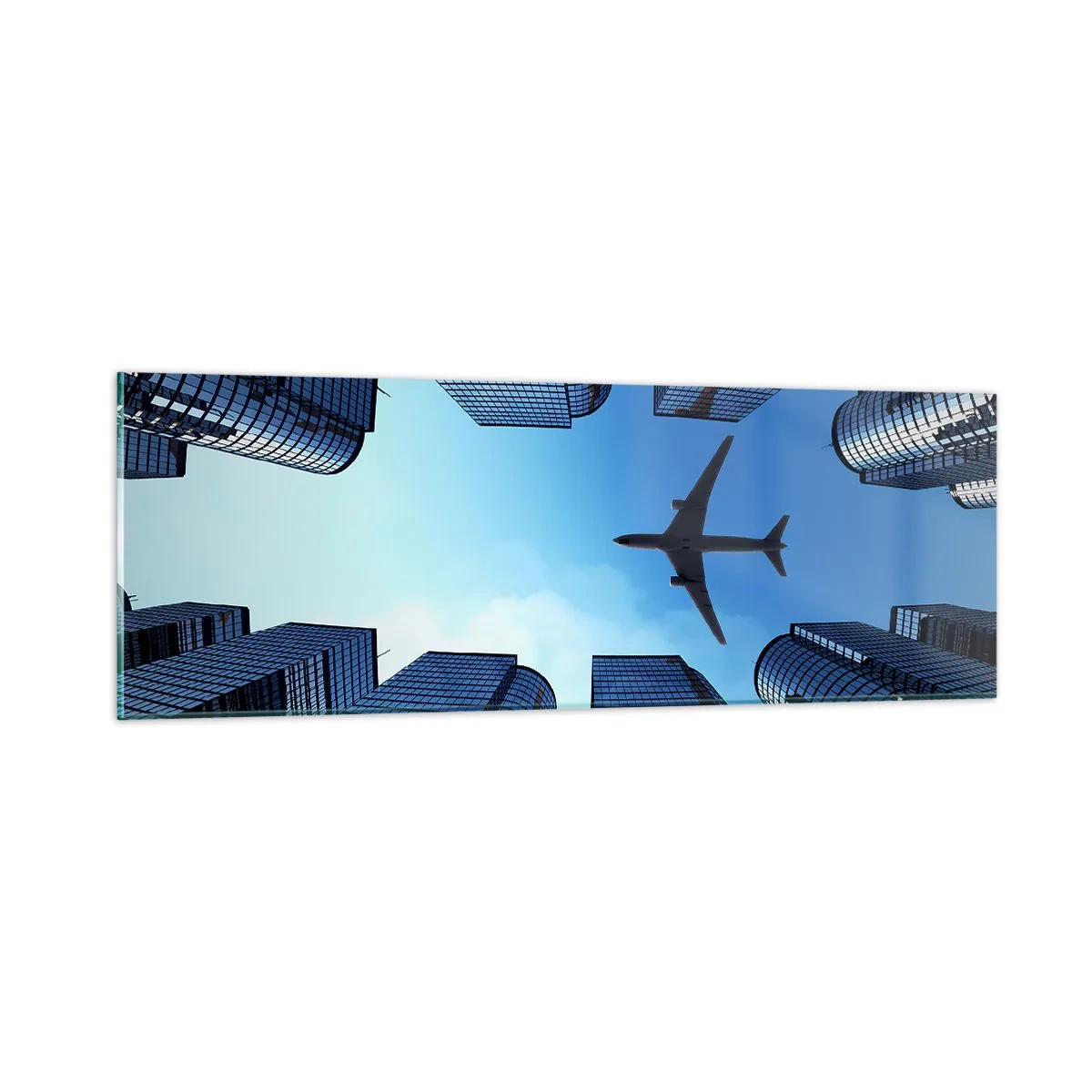 Obraz na szkle - Widok ze szklanego wąwozu - 90x30 cm