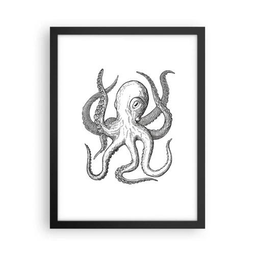 Plakat w czarnej ramie - Tańcząca z falami - 30x40 cm