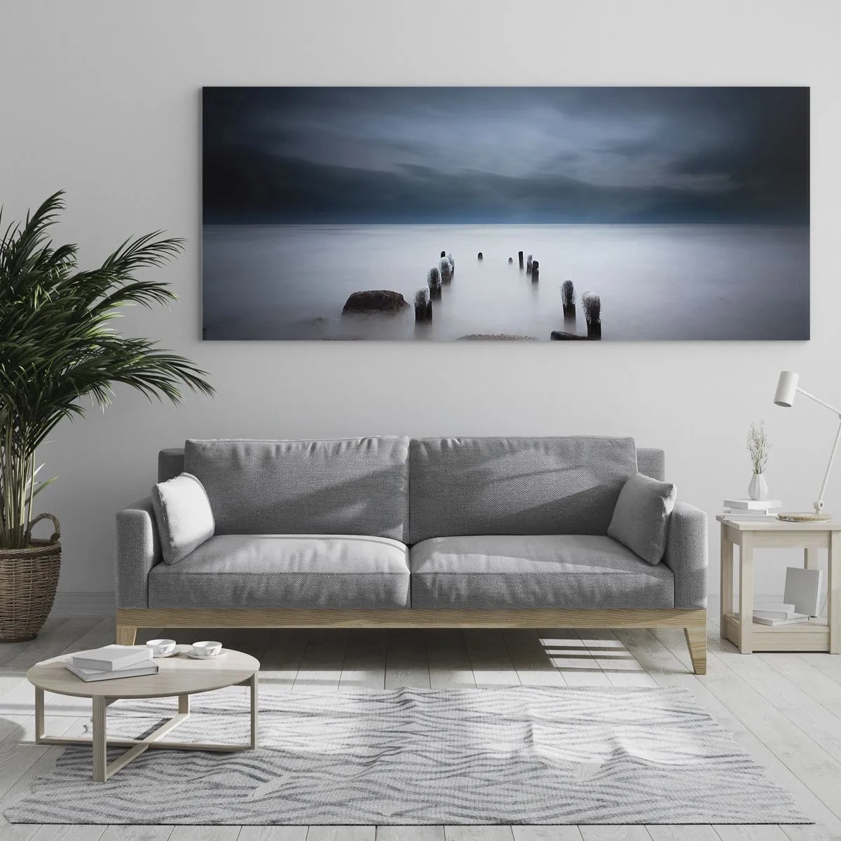 Obraz na szkle - Zamyślone jezioro - 100x40 cm