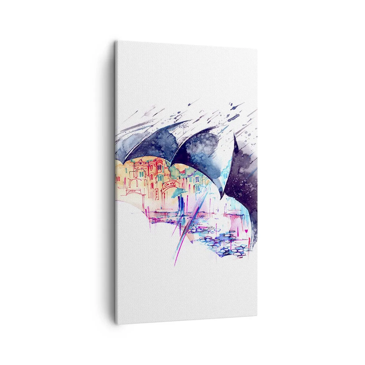 Obraz na płótnie - Spacer w deszczu - 45x80 cm