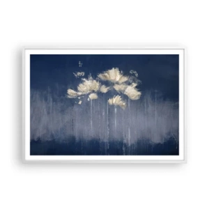 Plakat w białej ramie - Jak płatki na wietrze - 100x70 cm