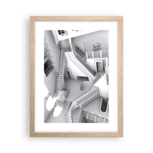Plakat w ramie jasny dąb - Paradoksy przestrzeni - 30x40 cm