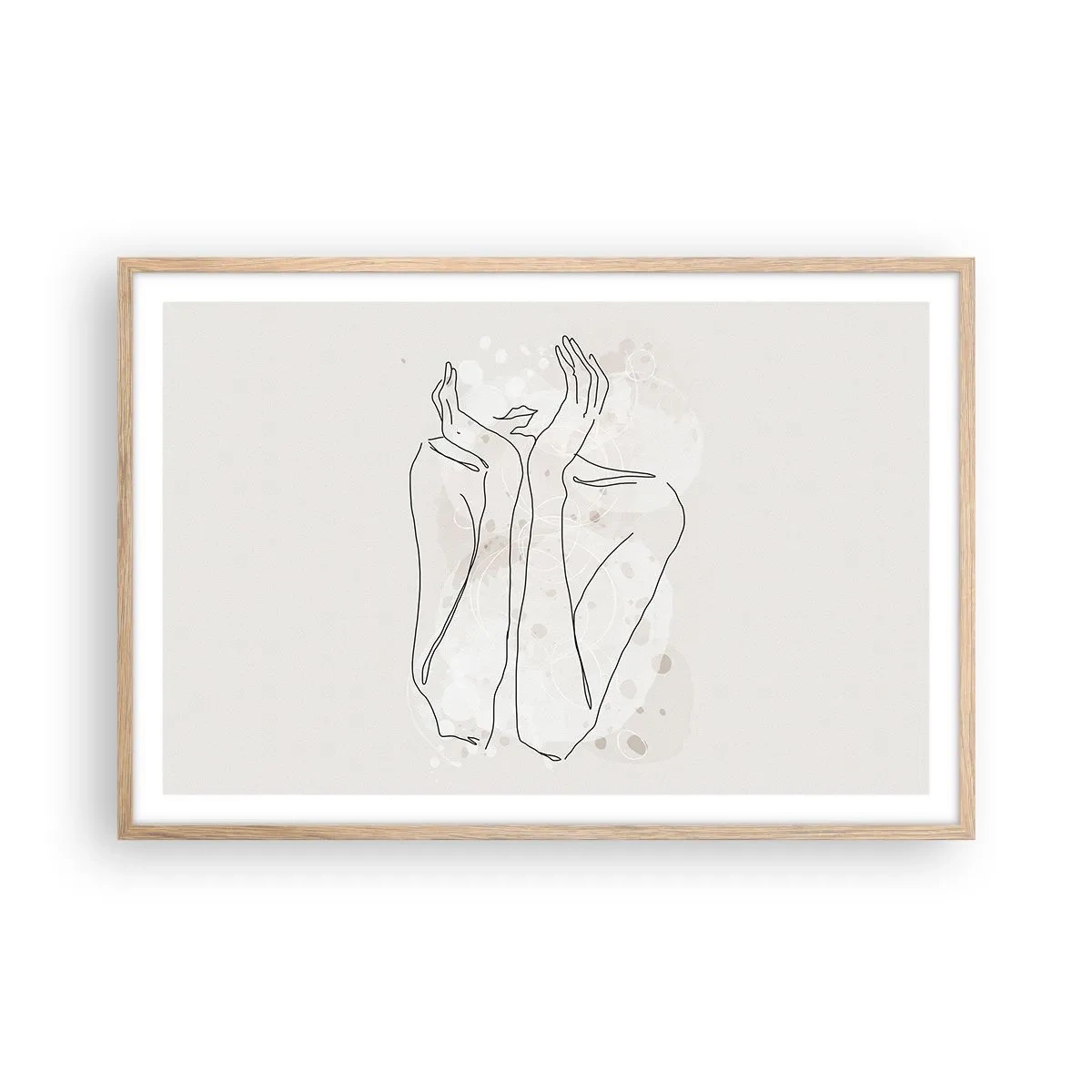 Plakat w ramie jasny dąb - Rozmarzona chwila - 91x61 cm