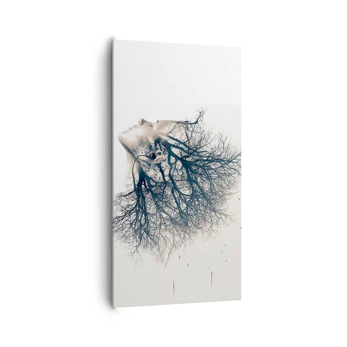 Obraz na płótnie - Zasłuchana w szept drzewa - 65x120 cm
