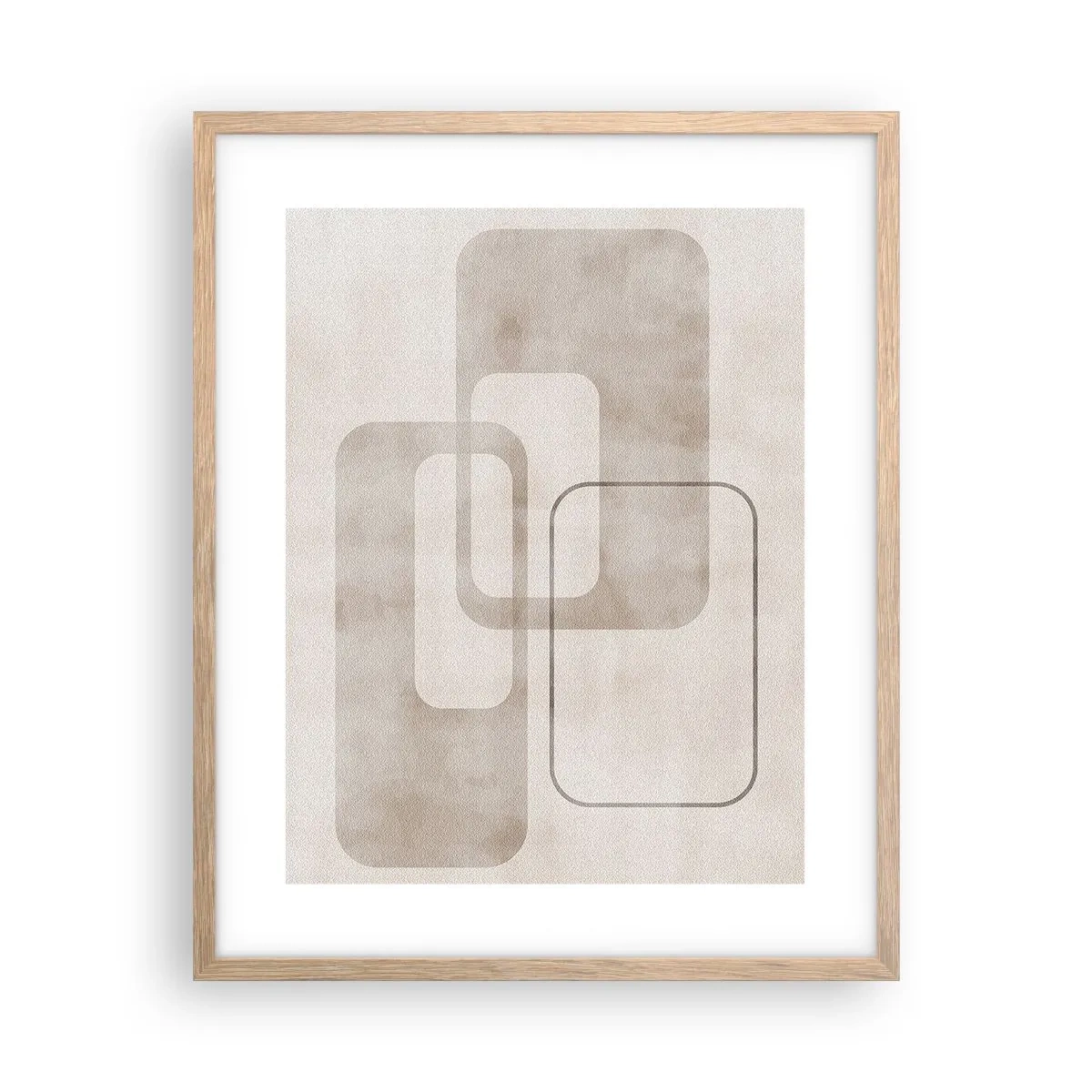 Plakat w ramie jasny dąb - Geometryczna fuga - 40x50 cm