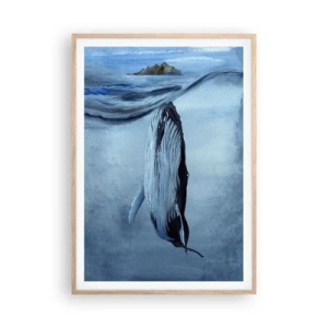 Plakat w ramie jasny dąb - Dwa światy północy - 70x100 cm