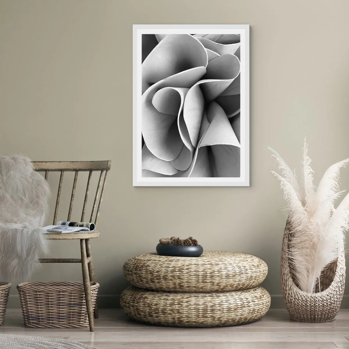 Plakat w białej ramie - Dzieje się w przestrzeni - 70x100 cm