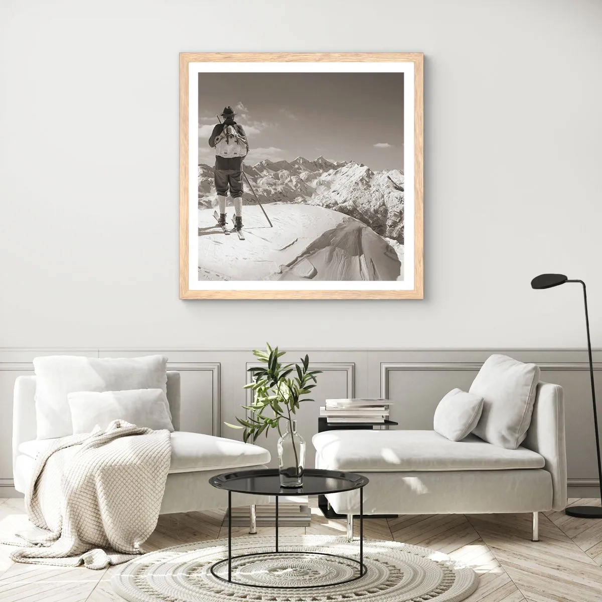 Plakat w ramie jasny dąb - A góry te same - 30x30 cm