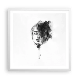 Plakat w białej ramie - O czym marzy dziewczyna - 60x60 cm